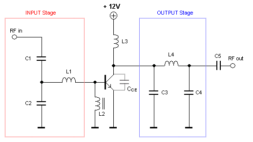 Main components in a basic amplifier.