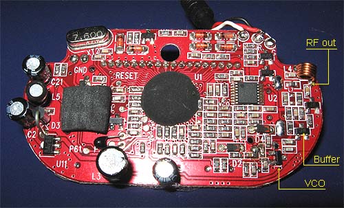 Backside of the PCB