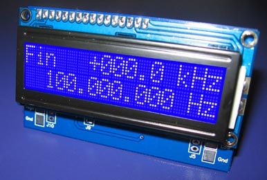 measuring 100 MHz input signal, and the IF is set to zero to show the exact incomming frequency.