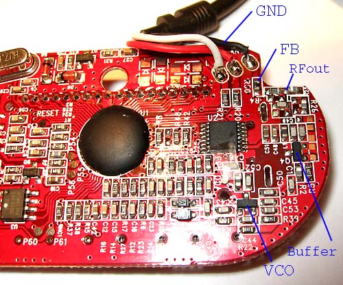 Backside of the PCB