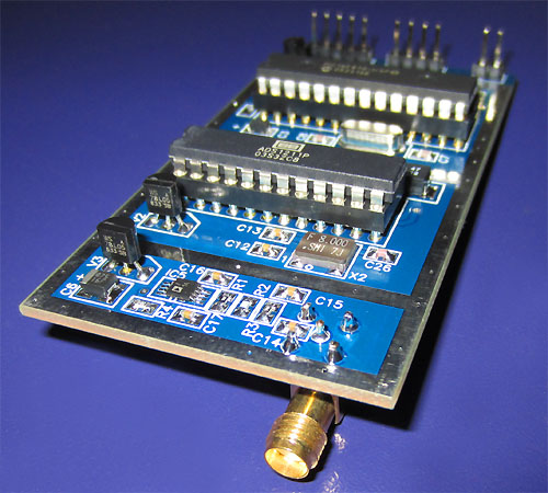 This photo show the PCB frontside of the Trinit RF Power Meter. Very small unit and still so powerful.