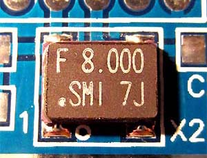 Solder the crystal, make sure it is oriented correct